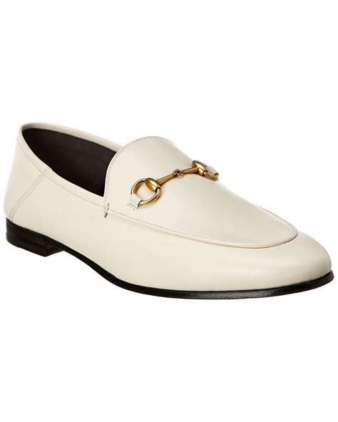 white gucci loafers